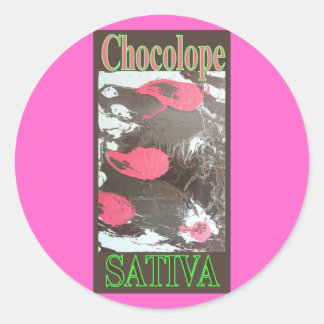 CHOCOLOPE SATIVA CLASSIC ROUND STICKER