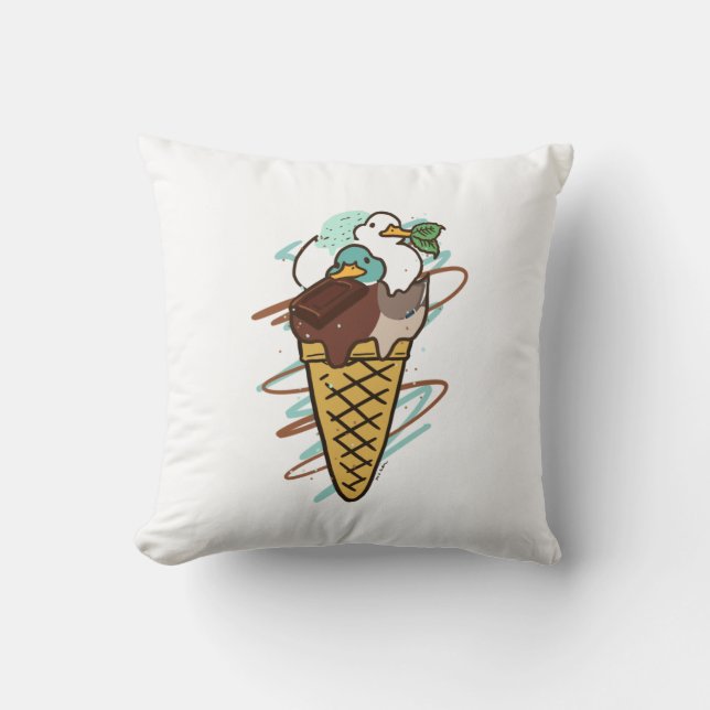 Chocomint Hill Throw Pillow (Front)