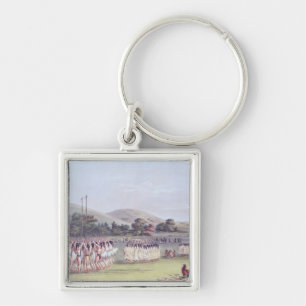 Choctaw Ball-Play Dance, 1834-35 Keychain