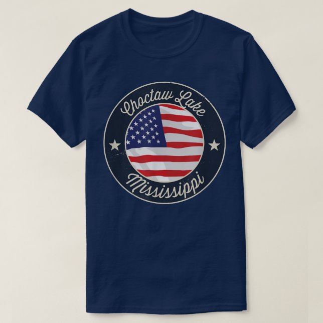Choctaw Lake - Patriotic Mississippi Souvenir T-Sh T-Shirt (Design Front)