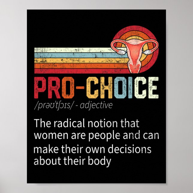 Choice Definition Feminist Rights Funny  Poster (Front)