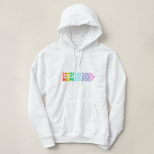 CHOICE DIGNITY HOPE WOMENS RAINBOW HOODIE
