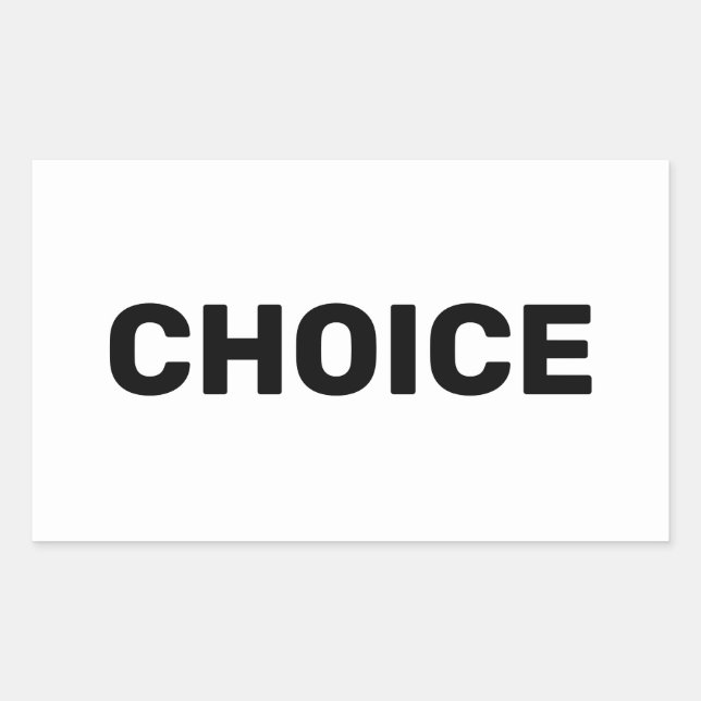 Choice white black women pro choice abortion right sticker (Front)
