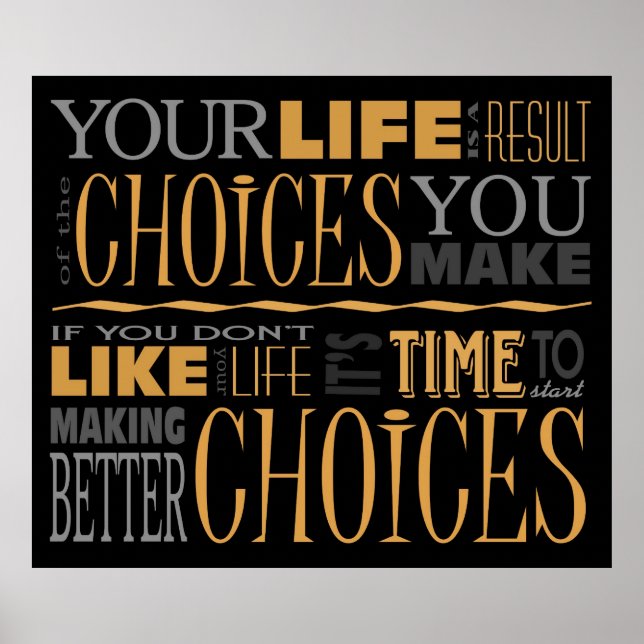 Choices Motivational Quote Poster (Front)
