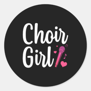 Choir Art For Girls Women Choir Singing Chorus Sho Classic Round Sticker