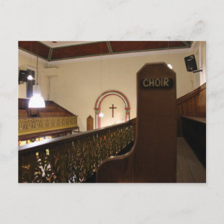 choir bench postcard