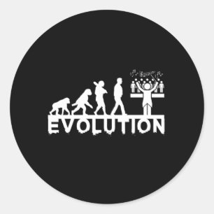 Choir Conductor Evolution Chorus Choral Music Gift Classic Round Sticker