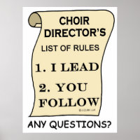 Choir Director List of Rules