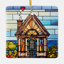 Choir of the Earth stained glass little house
