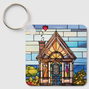 Choir of the Earth Stained Glass Logo Keychain