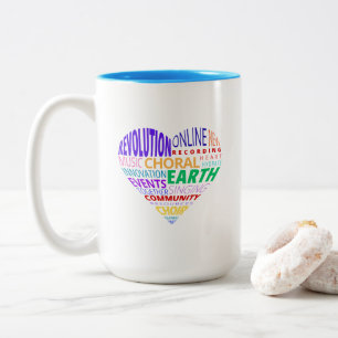 Choir of the Earth Word Cloud Two-Tone Coffee Mug