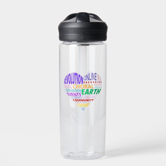 Choir of the Earth Word Cloud Water Bottle (Front)