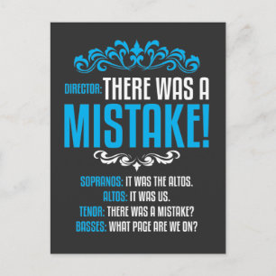 Choir Singer Musical Music Director Soprano Alto T Postcard