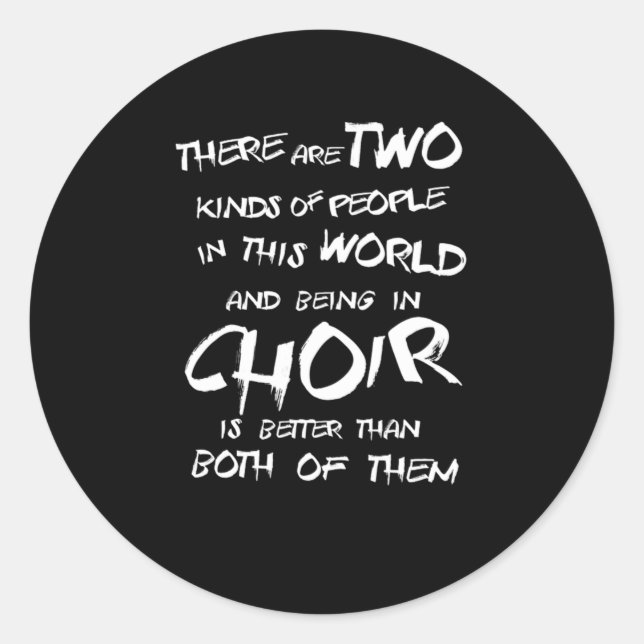 Choir Singing Chorus Choral Music Conductor Gift Classic Round Sticker (Front)