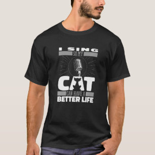 Choirmaster Cat Singing  Singer Choir Director T-Shirt