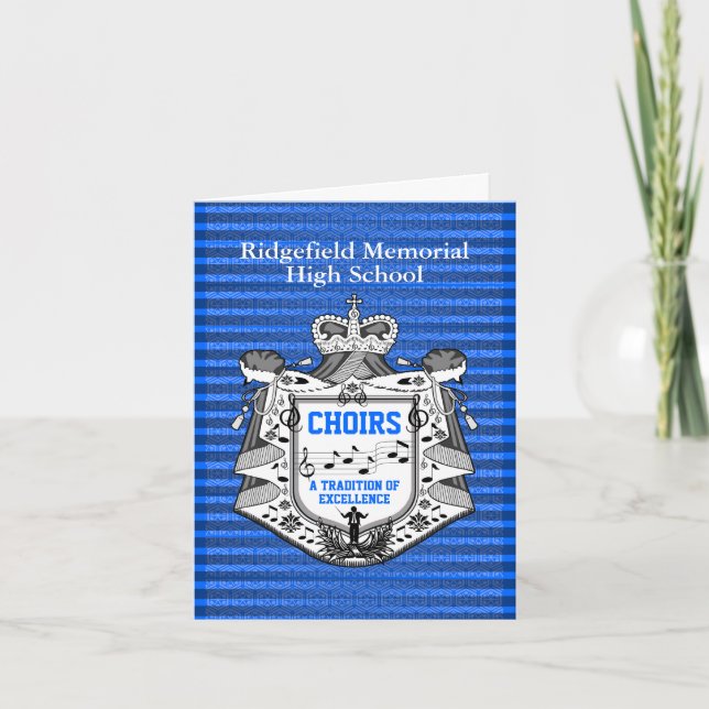 Choirs Thanks You Card Blue (Front)
