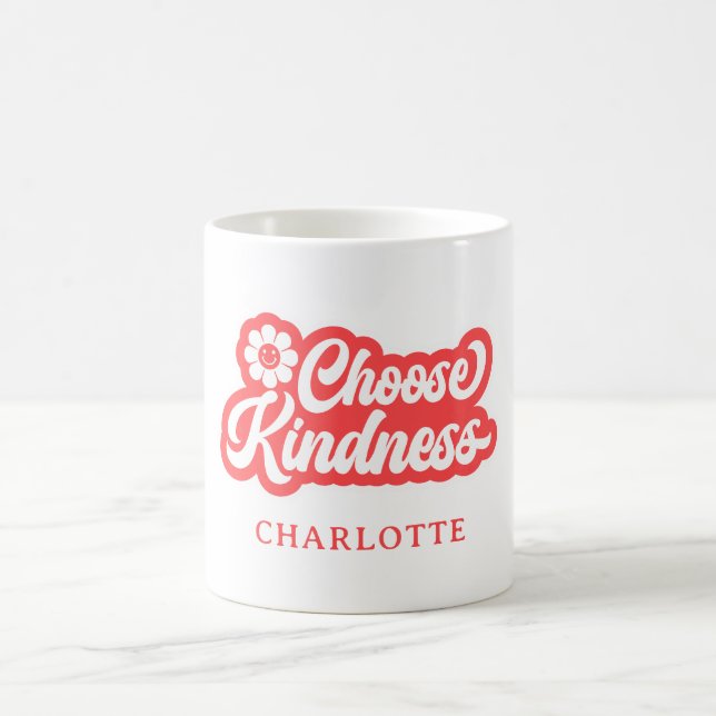 Choisir la gentillesse- nom rétro Mug (Centre)