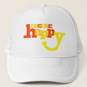 Choisir un casquette graphique jaune orange heureu