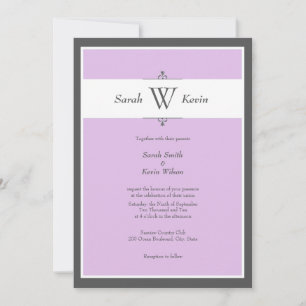 Choisir vos invitations de mariage pour monogramme