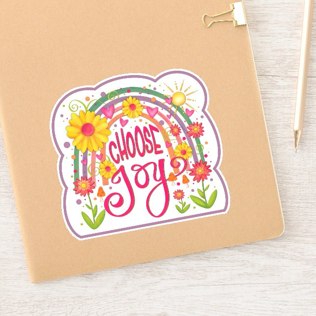Choisissez Joy Fun Rainbow Inspirivity Sticker (Carnet)