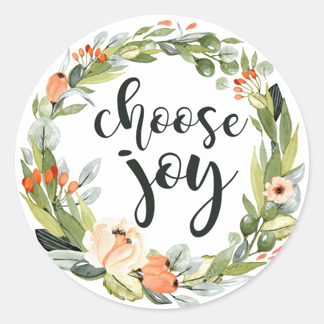 Choisissez Joy, Inspirational Faith Sticker (Devant)