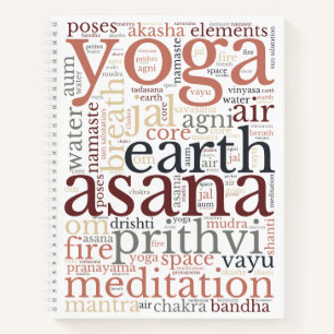CHOISISSEZ LE STYLE PAPIER   Yoga Word Art Carnet 