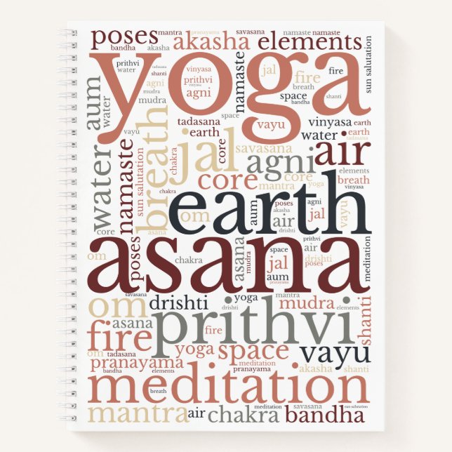 CHOISISSEZ LE STYLE PAPIER | Yoga Word Art Carnet  (Devant)