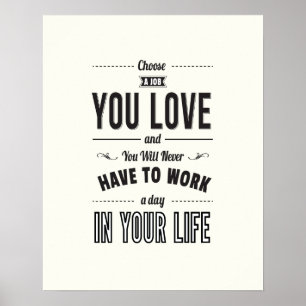 Choisissez le travail - Poster de devis Inspiratio