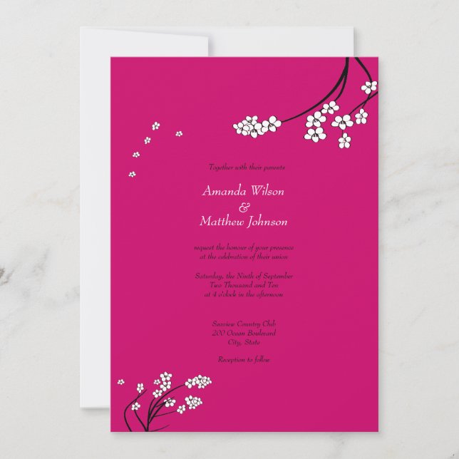 Choisissez vos propres invitations de mariage coul (Devant)
