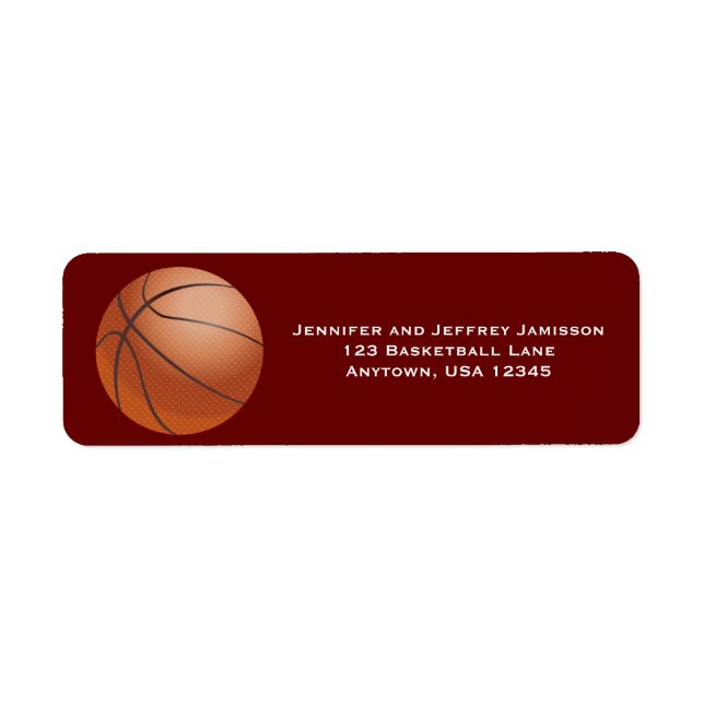 CHOISISSEZ VOTRE COULEUR Basketball Retour Adresse (Devant)