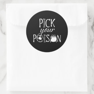Choisissez votre poison, autocollants Halloween dr