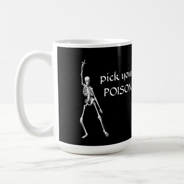 Choisissez votre POISON Skeleton Halloween Mug (Gauche)