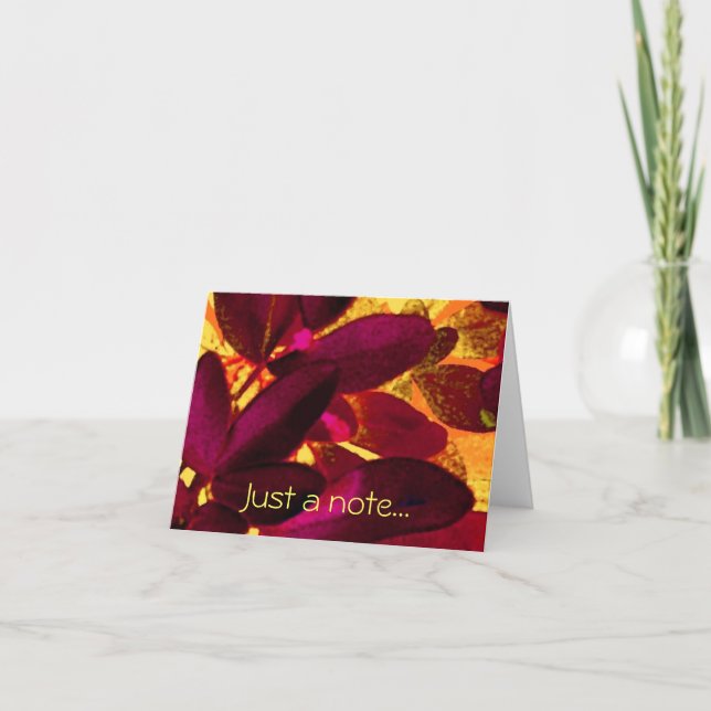 Choisya Autumn 'Just a note'  note card (Front)
