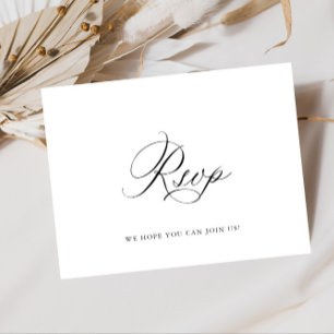 Choix de menu de calligraphie élégante pour RSVP d