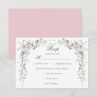 Choix de menu de mariage aux fleurs roses blush vi