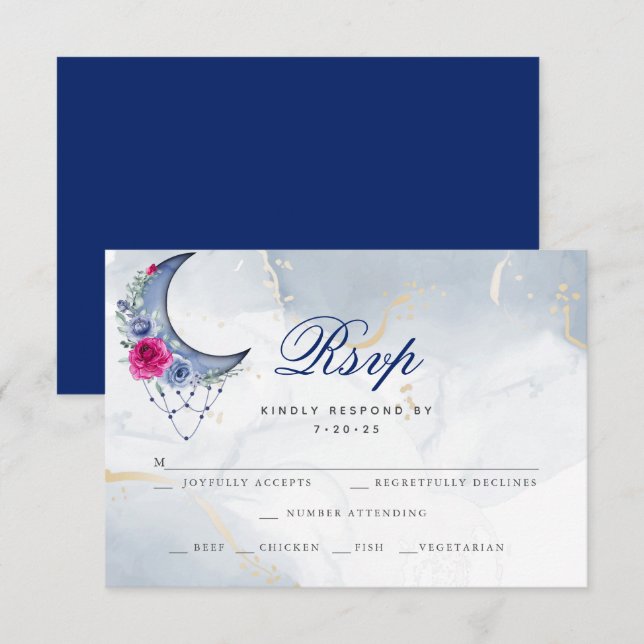 Choix de repas RSVP | Lave-couleur marine personna (Devant / Derrière)