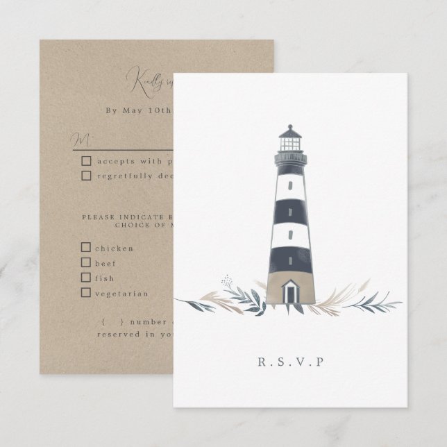 Choix de repas RSVP Lighthouse (Devant / Derrière)