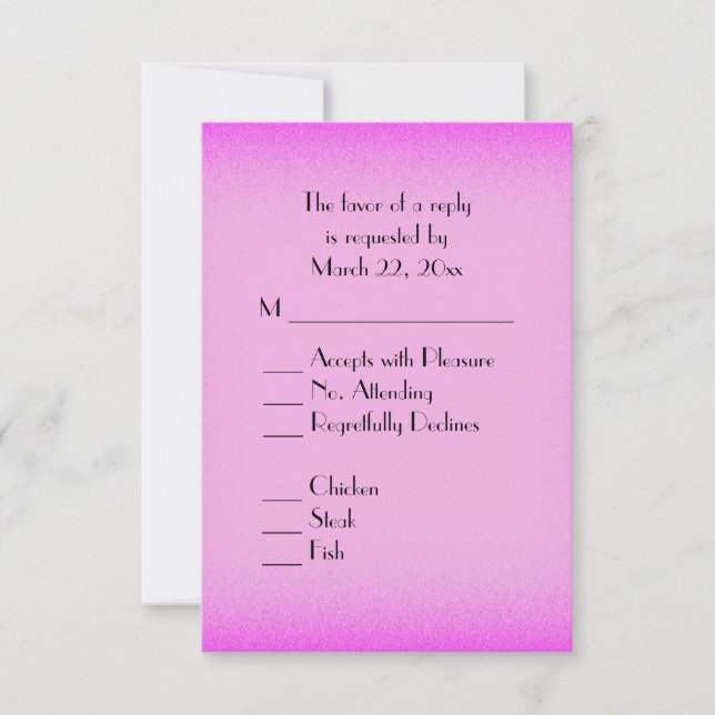 Choix du menu Couleur rose (Devant)