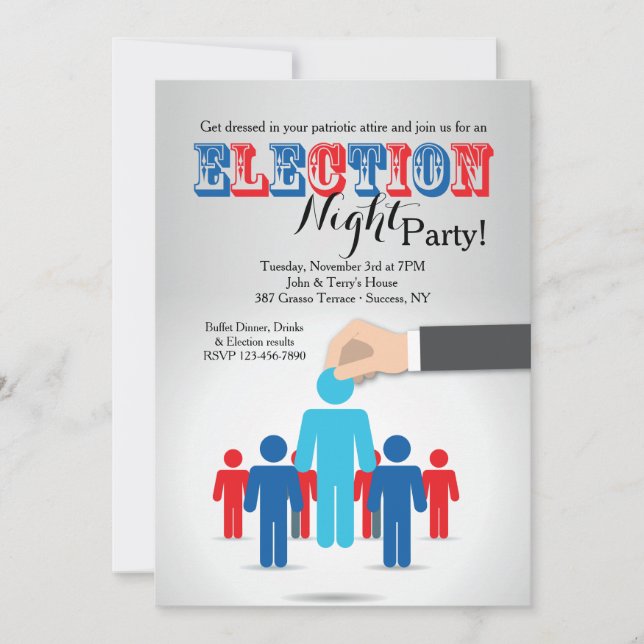 Choix d'une invitation de partie d'élection de (Devant)