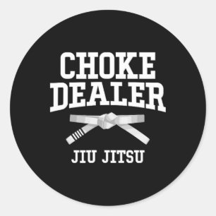 Choke Dealer Jiujitsu Karate Boxing Muay Thai Kick Classic Round Sticker