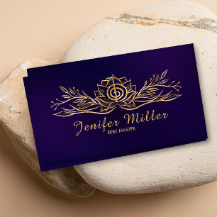 Choku Rei  Lotus Golden Drawing  Business Card