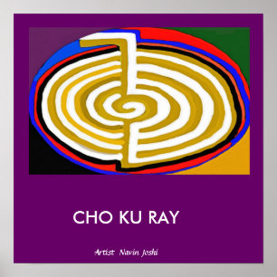CHOKURAY Gold - basic Reiki Symbol Poster