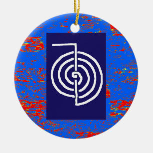 CHOKUREI  Reiki Basic Healing Symbol TEMPLATE gift Ceramic Ornament