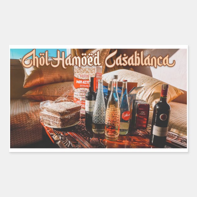Chol Hamoed Pesach. Casablanca Morocco Sticker (Front)