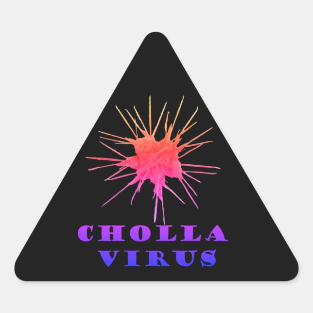 Cholla virus  triangle sticker (Front)