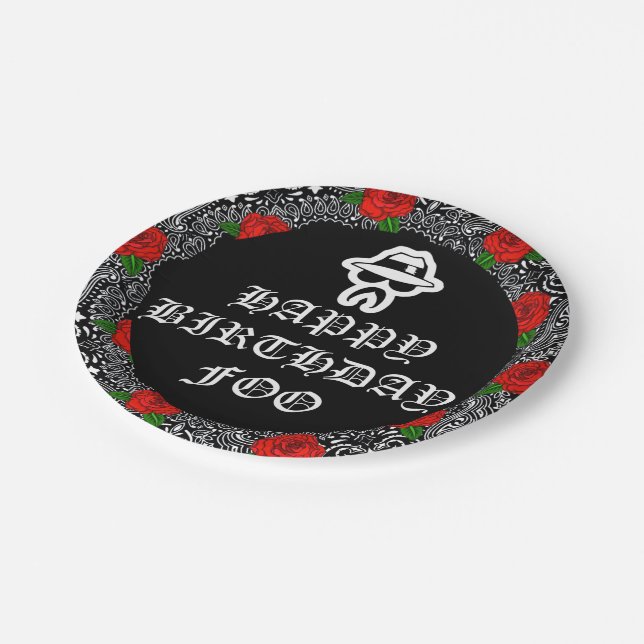 Cholo Theme Party Plates (Angled)