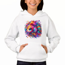Cholorful Cartoon Style Fish in Rainbowcolors