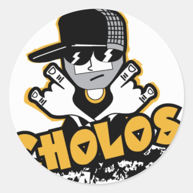 Cholos by BuDu Classic Round Sticker (Front)
