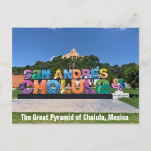 Cholula Pyramid, Mexico Postcard