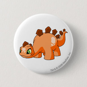 Chomby Orange 2 Inch Round Button